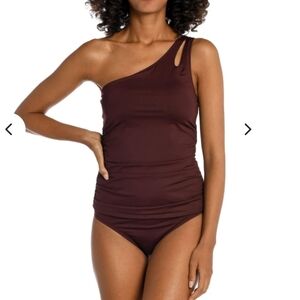 La Blanca NWT! Island Goddess One Shoulder Keyhole Tankini Top